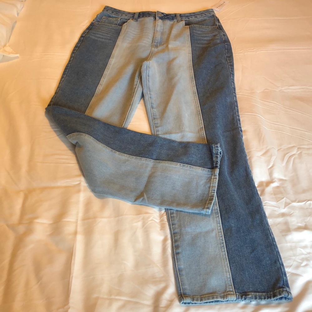 PacSun Two-Tone Blue Boyfriend Jeans